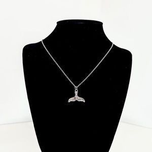 Sterling Silver Mermaid Core Tail Necklace
